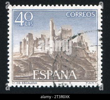 SPANIEN - CA. 1968: Briefmarke gedruckt von Spanien, zeigt Escalona, ca. 1968 Stockfoto