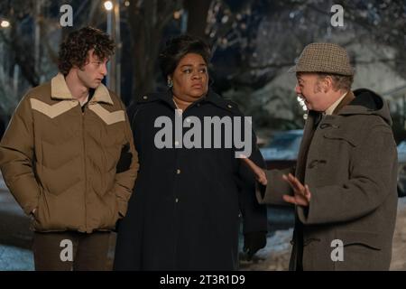 Die Holdovers Dominic Sessa, Da'Vine Joy Randolph Und Paul Giamatti Stockfoto