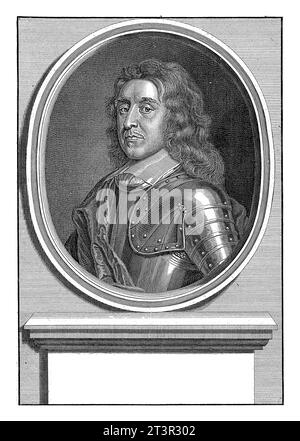 Porträt von Oliver Cromwell, Lord Protector of England, Bernard Picart, 1728 Stockfoto