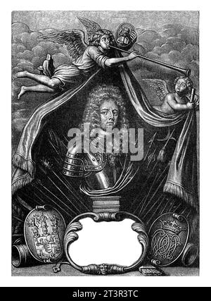 Porträt von Otto Wilhelm von Kanigsmark, Jacob Gole, 1688 Otto Wilhelm, Graf von Kanigsmark anlässlich seines Todes. Stockfoto