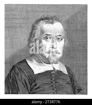 Porträt von Frans van Donia, Pieter Nolpe, 1644–1664 Porträt von Frans van Donia, Mitglied der Generalstaaten und Patron des Friedens von Münster. Stockfoto