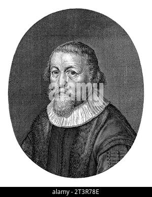 Porträt von Simon Bisschop (Simon Episcopius), Theologe Salomon Savery, nach Hendrick Martensz. Sorgh, 1624 - 1648 Stockfoto