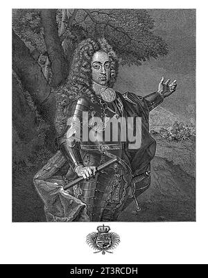 Porträt von Karl VI., Kaiser des Heiligen Römischen Reiches, Andreas Reinhard (I), nach Frans van Stampart, 1686–1742 Stockfoto