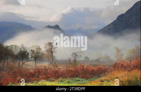 Bilder des Lake District bei derwentwater und Cat Bells. Fellwalk. Stockfoto