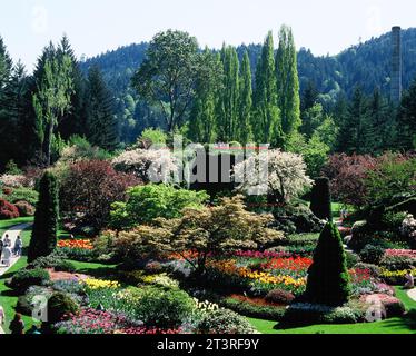 Kanada. British Columbia. Vancouver Island. Butchart Gardens. Stockfoto