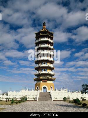 Taiwan. Taipeh. Sun Moon Lake Pagode. Stockfoto