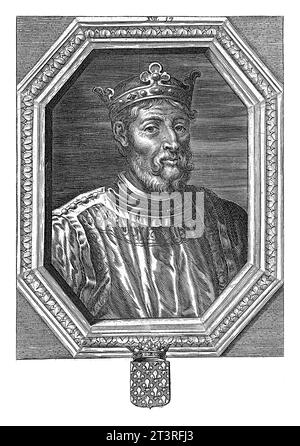 Porträt von König Ludwig IV. Von Frankreich, Pieter de Bailliu (I), nach Anonym, 1661 Stockfoto