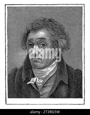 Selbstporträt von Christoph Wilhelm Bock im Alter von 80 Jahren, Christoph Wilhelm Bock, 1834 Stockfoto