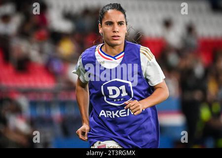 Paris, Frankreich. Oktober 2023. Amel MAJRI aus Lyon während des Fußballspiels D1 Arkema der Frauen zwischen Paris Saint Germain und Olympique Lyonnais am 1. Oktober 2023 im Parc des Princes Stadion in Paris, Frankreich - Foto Matthieu Mirville/DPPI Credit: DPPI Media/Alamy Live News Stockfoto
