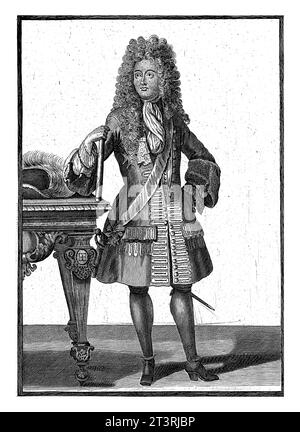 Porträt von Marschall Louis Francois, Herzog von Boufflers, Daniel de Lafeuille, 1650–1709 Porträt von Marschall Louis Francois, Herzog von Boufflers und Comm Stockfoto