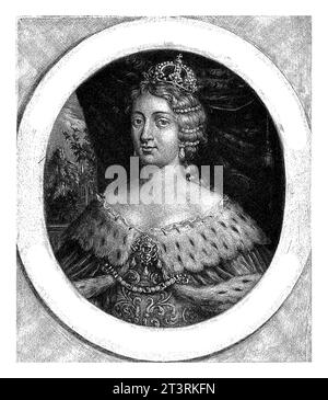 Porträt von Königin Maria Anna von Spanien, Jacob Gole, 1682–1724 Maria Anna, Königin von Spanien und Prinzessin von Neuburg. Ehefrau von Karl II. Von Spanien. Sie wir Stockfoto