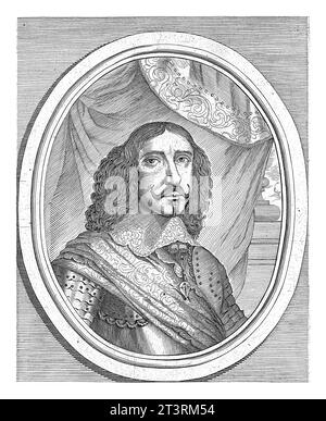 Porträt von Luis de Benavides Carillo, Giovanni Paolo Bianchi, nach Cesare Fiori, 1658 Stockfoto