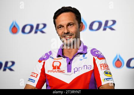 Thailand, 26. Oktober 2023, Pressekonferenz vor ODER Grand Prix von Thailand der MotoGP auf dem Chang International Circuit. 26. Oktober 2023 im Bild: GINO BORSOI Rueda de prensa previa al Gran Premio de MotoGP de Thailandia en el Circuito Internacional de Chang. 26 de Octubre de 2023 POOL/MotoGP.com/Cordon Pressebilder sind nur für redaktionelle Zwecke bestimmt. Obligatorischer Vermerk: © MotoGP.com Credit: CORDON PRESS/Alamy Live News Stockfoto