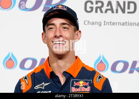 Thailand, 26. Oktober 2023, Pressekonferenz vor ODER Grand Prix von Thailand der MotoGP auf dem Chang International Circuit. 26. Oktober 2023 im Bild: PEDRO ACOSTA Rueda de prensa previa al Gran Premio de MotoGP de Thailandia en el Circuito Internacional de Chang. 26 de Octubre de 2023 POOL/MotoGP.com/Cordon Pressebilder sind nur für redaktionelle Zwecke bestimmt. Obligatorischer Vermerk: © MotoGP.com Credit: CORDON PRESS/Alamy Live News Stockfoto