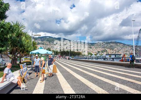 Uferpromenade, Avenue do Mar, Funchal, Madeira, Portugal Stockfoto