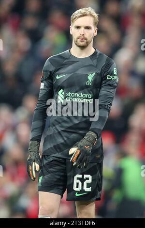 Anfield, Liverpool, Merseyside, Großbritannien. Oktober 2023. Europa League Football, Liverpool gegen Toulouse; Caoimhin Kelleher of Liverpool Credit: Action Plus Sports/Alamy Live News Stockfoto