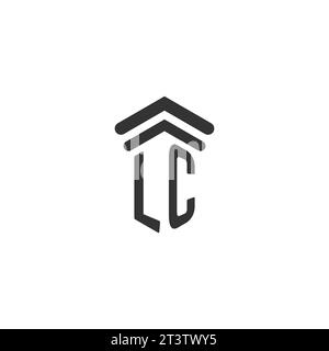 Akkreditiv Initial für Logo-Designvorlage für Anwaltskanzlei Stock Vektor