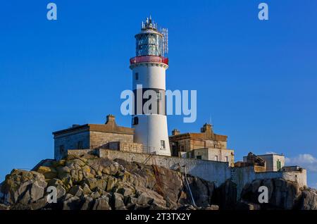 East Maidens Lighthouse, Larne, County Antrim, Nordirland, Vereinigtes Königreich Stockfoto