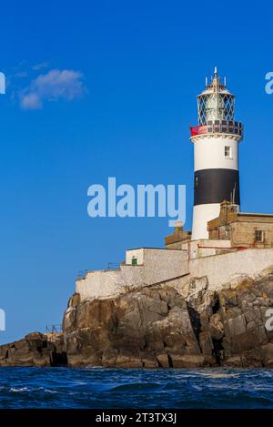 East Maidens Lighthouse, Larne, County Antrim, Nordirland, Vereinigtes Königreich Stockfoto