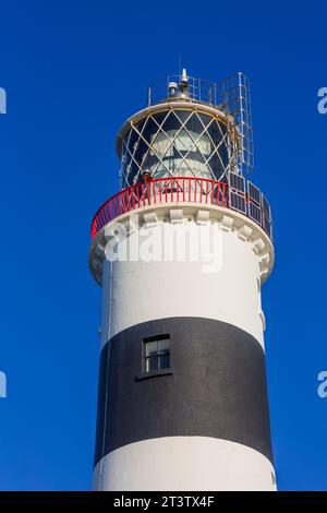 East Maidens Lighthouse, Larne, County Antrim, Nordirland, Vereinigtes Königreich Stockfoto