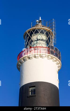 East Maidens Lighthouse, Larne, County Antrim, Nordirland, Vereinigtes Königreich Stockfoto