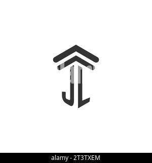 JL Initial für Logo-Designvorlage für Anwaltskanzlei Stock Vektor