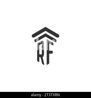 RF Initial für Logo der Anwaltskanzlei Stock Vektor