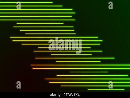 Grüne Neonlaser Linien abstrakten futuristischen Hintergrund. Technologie-Vektordesign Stock Vektor