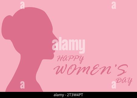 Illustration der Grußkarte „Happy Women's Day“. Happy Womens Day Vektor Illustration, internationale Feier Frauentag 8. märz Stock Vektor