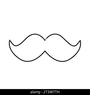 Die Vektor-Illustration von Schnurrbart.Italien Schnurrbart-Symbol. Einfache Illustration von italien Schnurrbart Vektor-Symbol für Web Stock Vektor