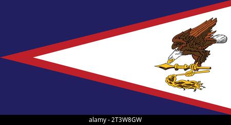 Nationalflagge von Amerikanisch-Samoa, die für Nationalfeiertage verwendet werden kann. Vektorabbildung Stock Vektor