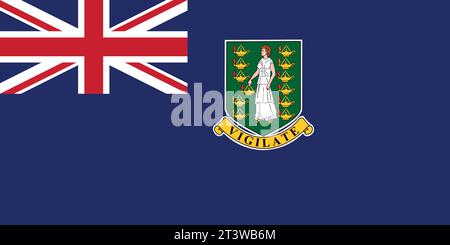 Nationalflagge der britischen Jungferninseln, die an nationalen Tagen verwendet werden kann. Vektorabbildung Stock Vektor