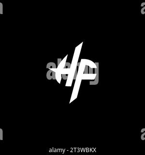 HF-Monogramm-Esport-Logo-Design mit coolem Formkonzept im Vektor Stock Vektor