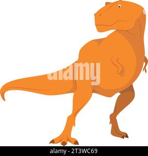 Tyrannosaurus Rex Vektorillustration isoliert in weißem Hintergrund. Dinosaurier-Kollektion. Stock Vektor