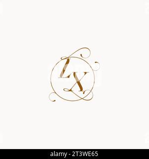 LX Unique Hochzeit Logo Symbol Ihrer Hochzeit und Sie können es auf Ihrem Hochzeit Schreibpapier verwenden Stock Vektor