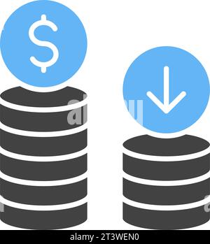 Vektorbild des Konkurs-Symbols. Stock Vektor