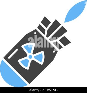 Vektorbild des Atombombensymbols. Stock Vektor