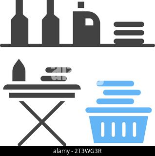 Vektorbild des Symbols im Waschraum. Stock Vektor