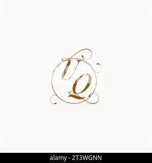 UQ Unique Hochzeit Logo Symbol Ihrer Hochzeit und Sie können es auf Ihrem Hochzeit Schreibpapier verwenden Stock Vektor
