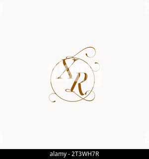 XR einzigartiges Hochzeitslogo-Symbol Ihrer Hochzeit und Sie können es auf Ihrem Hochzeitsgeschirr verwenden Stock Vektor
