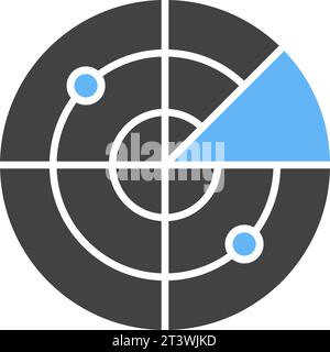 Vektorbild des Radarsymbols. Stock Vektor