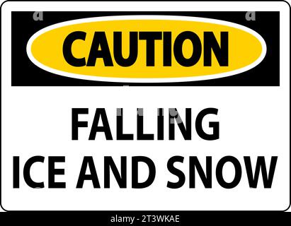 Warnschild Fallendes Eis Und Schnee Stock Vektor