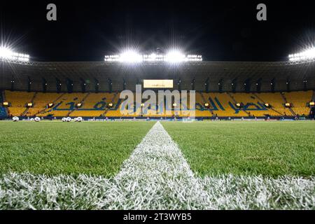 Allgemeine Ansicht des King Saud University Stadions, aus Sponsoringgründen auch als Al-Awwal Park bekannt, vor dem Spiel Al Nassr (KSA) gegen Al Duhail SC (QAT) am 3. Tag der AFC Champions League 2023-24 Gruppe E am 24. Oktober 2023 in Riad, Saudi-Arabien. Foto von Victor Fraile / Power Sport Images Stockfoto