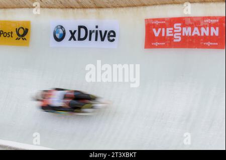 Viessmann Rodel Welt Cup Teamstaffel in Königssee, Deutschland am 04.01.2015 Stockfoto