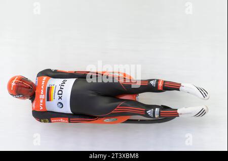 Felix LOCH Aktion Viessmann Rodel Welt Cup Teamstaffel in Königssee, Deutschland am 04.01.2015 Stockfoto