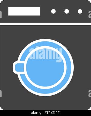 Vektorbild des Symbols Waschmaschine. Stock Vektor