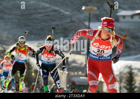 ECKHOFF Tiril NOR Aktion Biathlon Weltcup 10 KM Verfolgung der Frauen in Hochfilzen, Oesterreich am 12.12.2015 Stockfoto