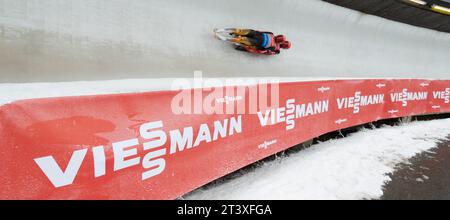 Tobias Wendl und Tobias Arlt Aktion Viessmann Rodel Welt Cup in Winterberg, Deutschland am 24.01.2015 Stockfoto