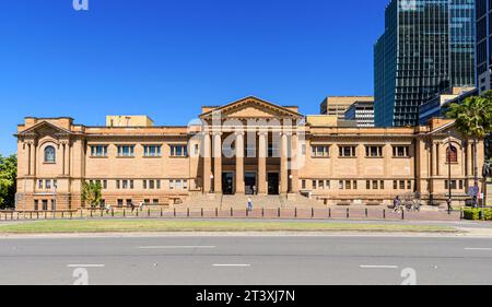 Fassade der State Library of New South Wales, Sydney, Australien Stockfoto