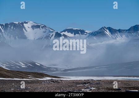 Mushamna, Woodfjorden, Spitzbergen, Svalbard Inseln, Norwegen. Stockfoto